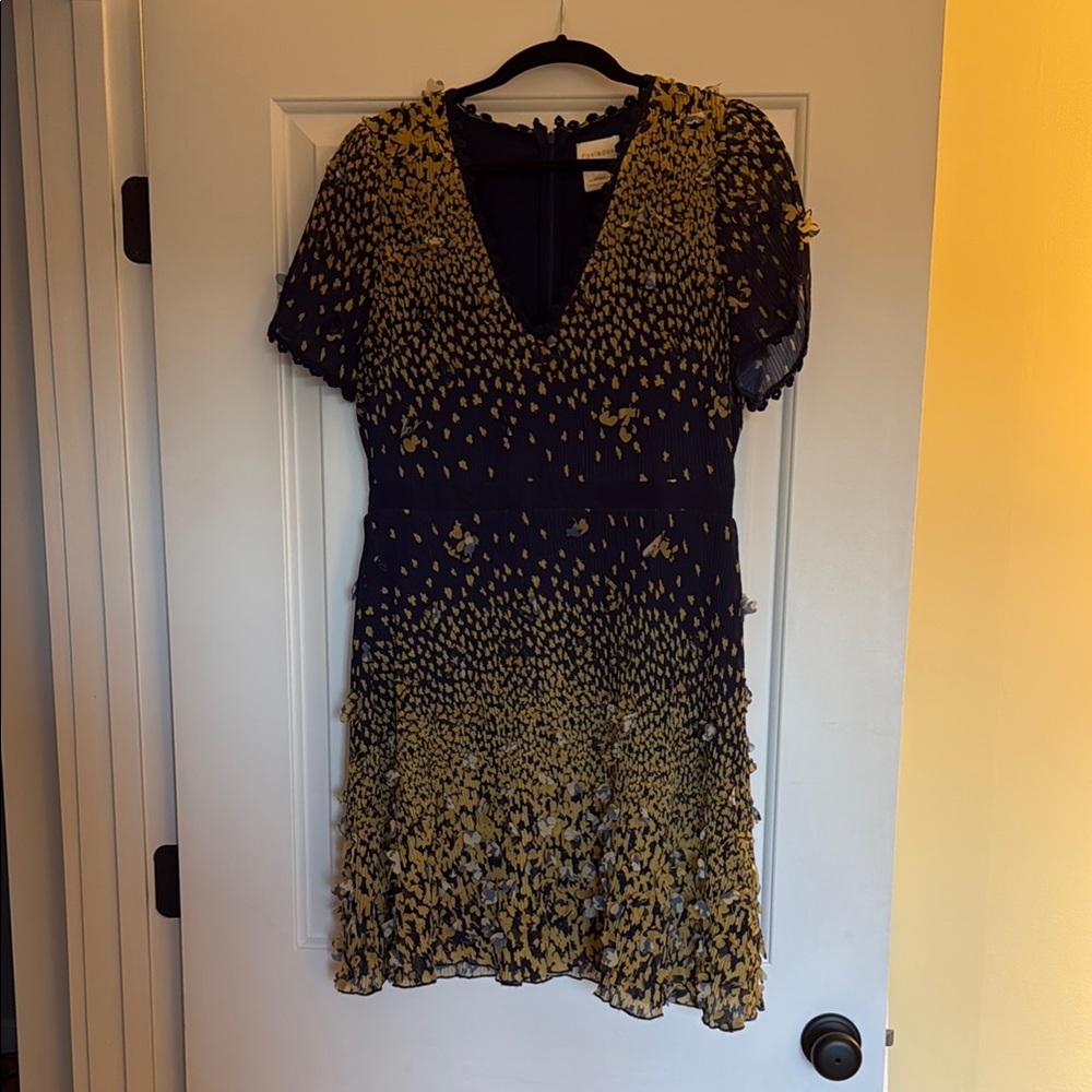 Elegant Navy and Gold Dress